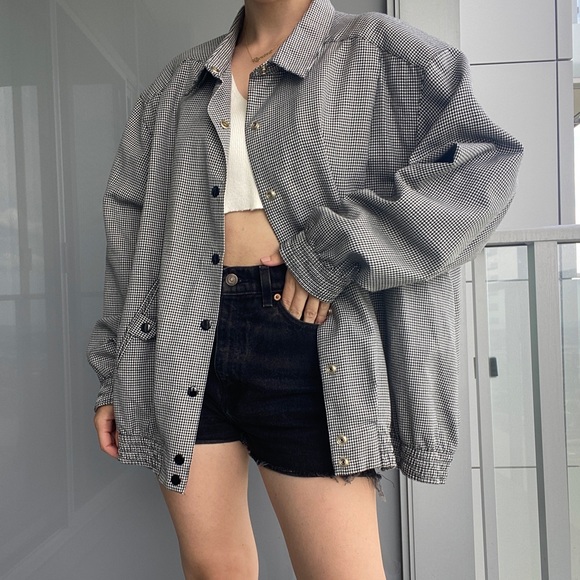 Vintage Jackets & Blazers - Vintage Oversized Houndstooth Jacket